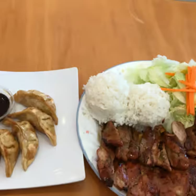 Teriyaki Chicken & 6 Piece Gyoza.