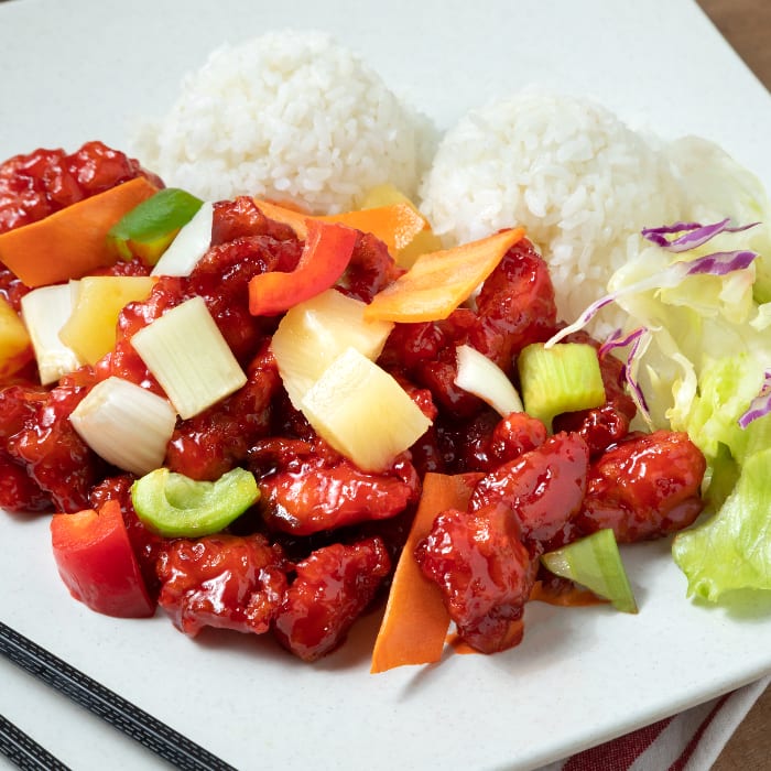 Sweet & Sour Chicken.